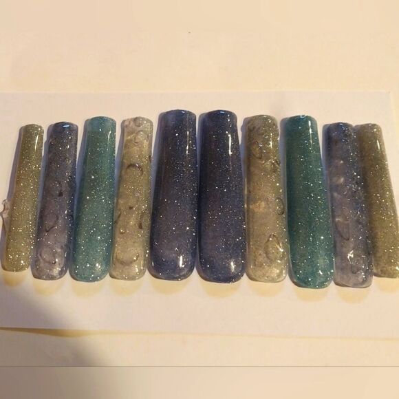 Hand Crafted Custom 10pc XXL Acrylic presson nails sz Small - Picture 8 of 9